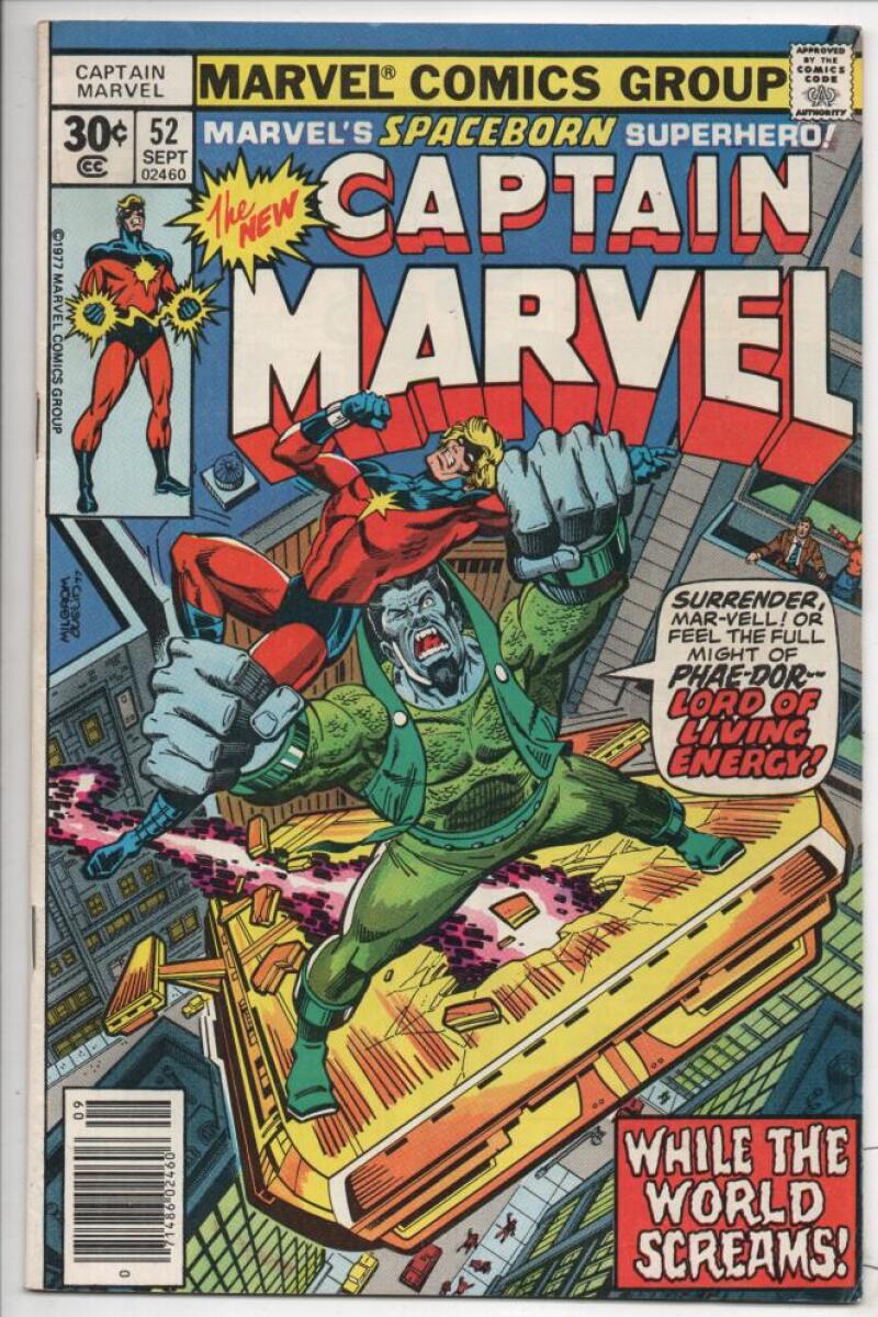 CAPTAIN MARVEL #52 FN, Phae-Dor, Wanted, 1968 1977, more Bronze age in store