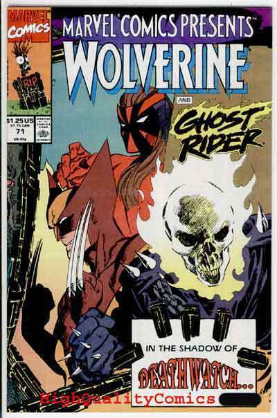 MARVEL COMICS PRESENTS #71, NM+, Wolverine, Ghost Rider, more Marvel in store