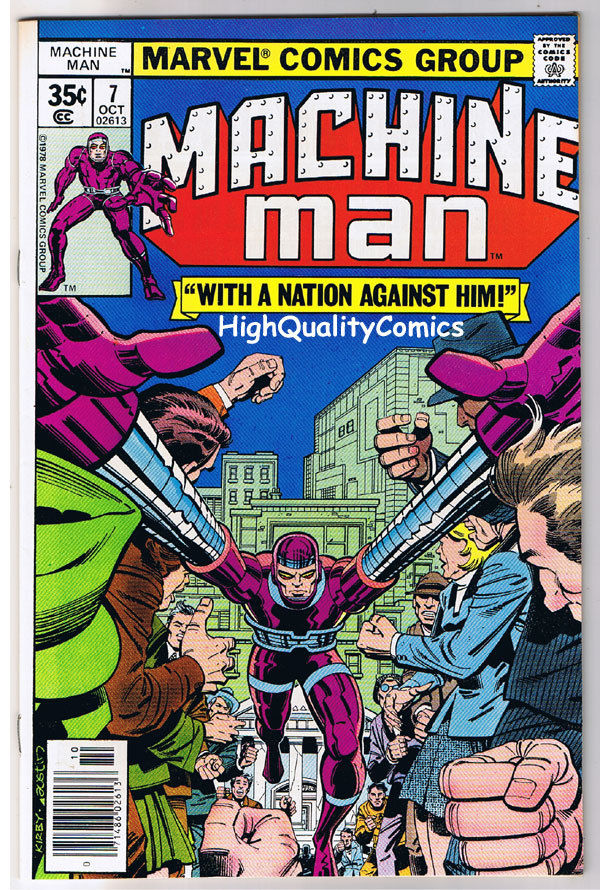 MACHINE MAN #7,  VF/NM, Jack Kirby, Living Robot, 1978, more JK in store