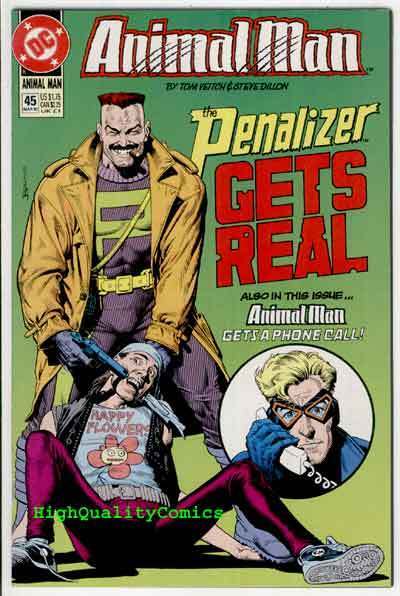 ANIMAL MAN #45, NM, Penalizer, Tom Veitch, 1988 1992 more Vertigo and DC in store