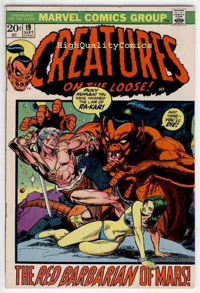 CREATURES on the LOOSE #19, VG+, Warrior of Mars, 1971, more in store